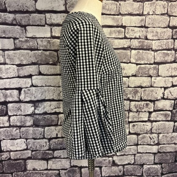 Jane And Delancey Black & White Check Blouse Size XS - Picture 7 of 8